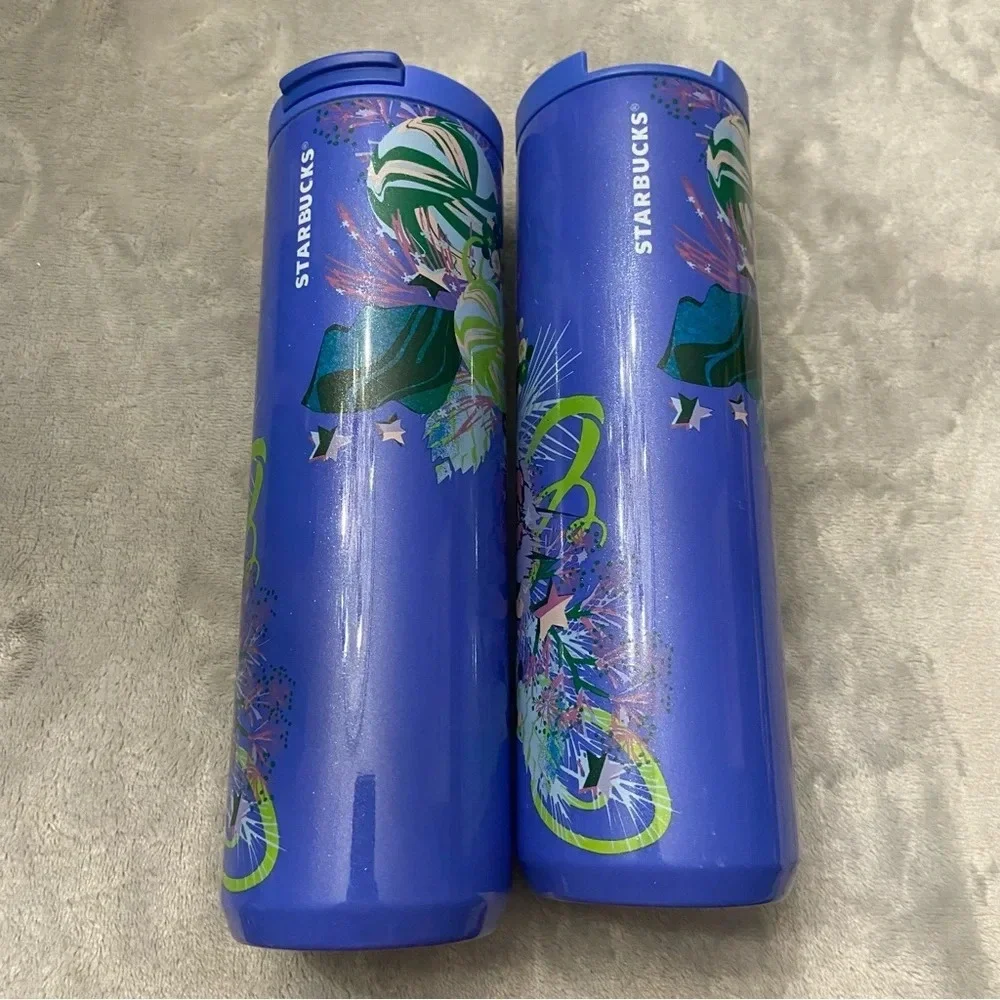 New! Starbucks floral tumbler poinsettia rose
